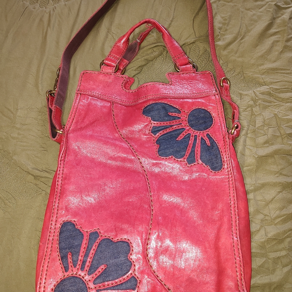Lucky brand oversized hobo bag lamb leather